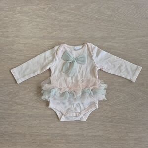 Infant 3 Months Pink Ruffled Kids One Piece